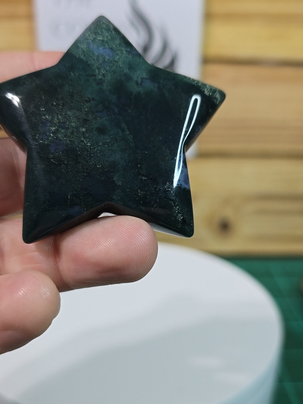 Moss Agate Star - Picture 3 of 4